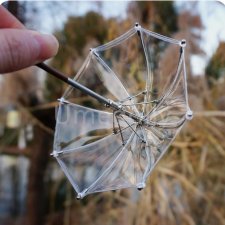 Складной прозрачный зонт формата 1/12 для кукол