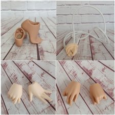 Сменные жестовые кисти рук, каблучные стопы и шейный переходник для минифи (Minifee) от Fairyland