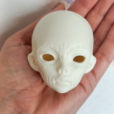 Ивентовая голова минифи Raven Calavera Halloween event 2024 в белом цвете