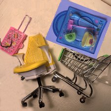 Реалистичная тележка для продуктов и другие аксессуары для барби и кукол 1/6