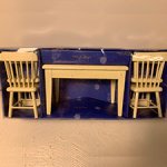 Обеденный гарнитур масштаб 1/12 стол + 4 стула