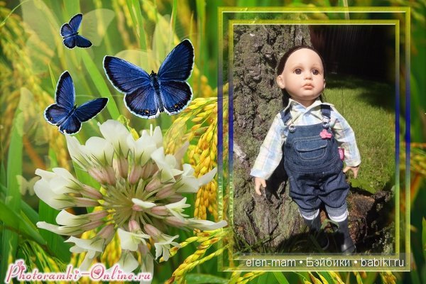 хорошо...рамка с бабочками