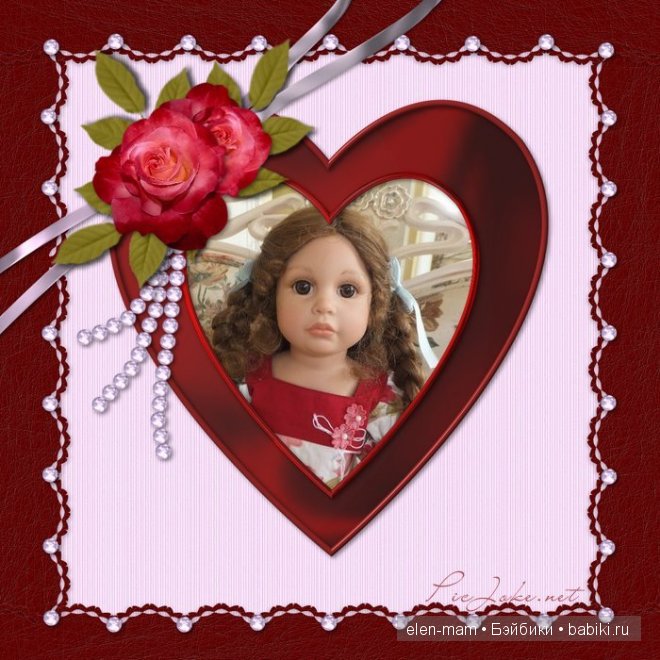 роскошные косы, рамка-сердце