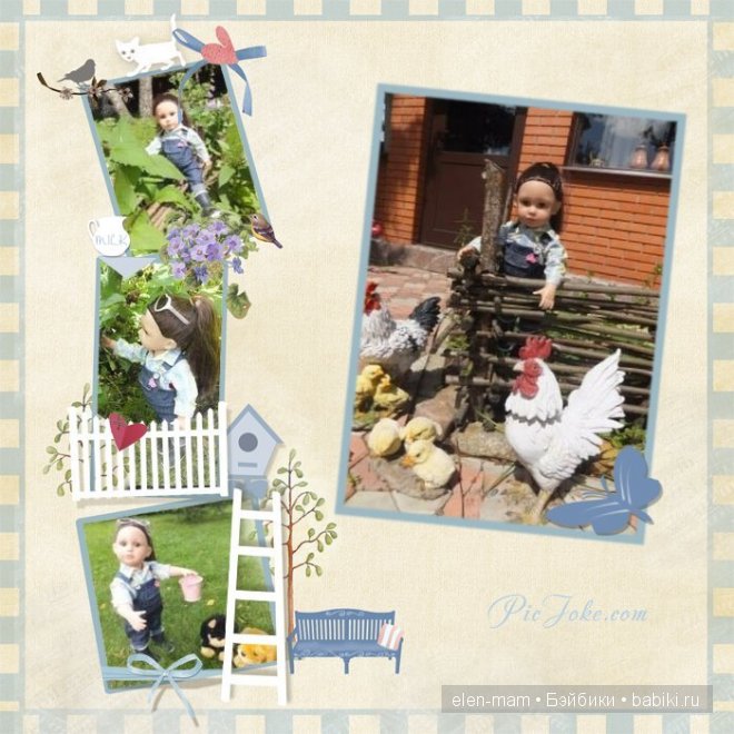 набор рамок, курочки