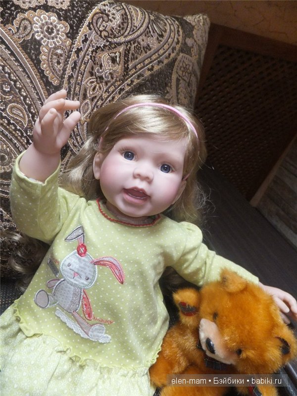 зелёное платье, мишка - 2