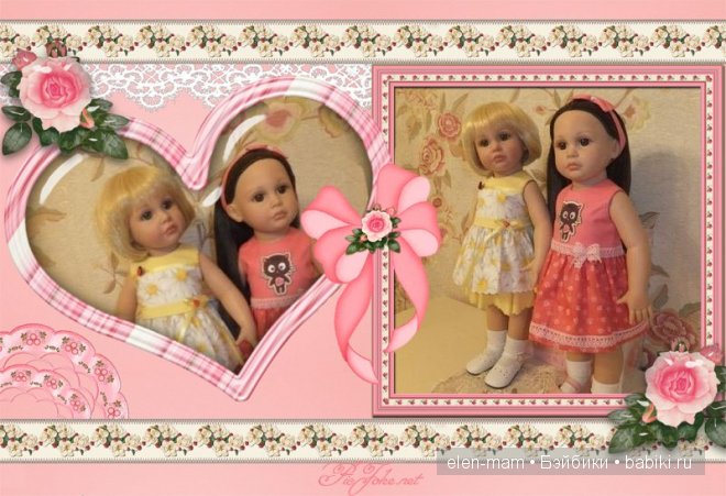 красивая рамка, девочки обе