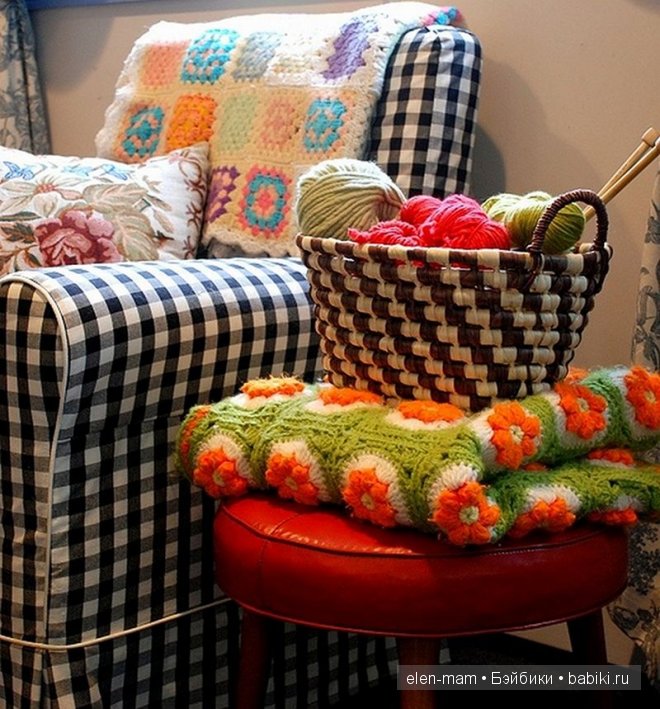 кресло и корзинка