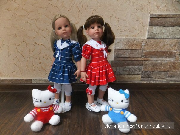 Мои Полосатики и платья для кукол Готц в Морском стиле. А ещё я просто люблю море