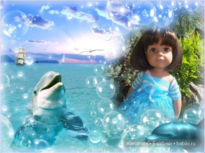 Оттенки моря... Шьём одежду куклам сами (фото 10)