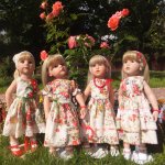 Барышни в саду. Мои любимые куклы Готц и новые платья для них