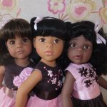 "Клубничный Мусс и Шоколад" - "вкусные" платья для кукол Готц. "Приготовлено" своими руками:)