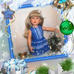 "Рождественская Ночь" - платье для кукол Готц