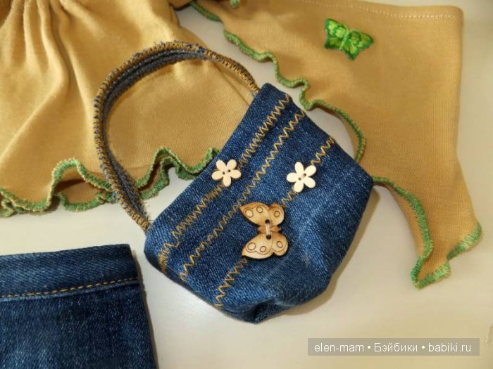 Джинсовые юбочки, джинсовые босоножки, джинсовые сумочки и немного трикотажа)