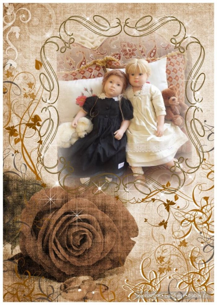 Силли и Клер, рамочка со старинной розой