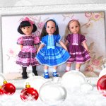 Немного красок зимним дням... Платья для кукол своими руками.