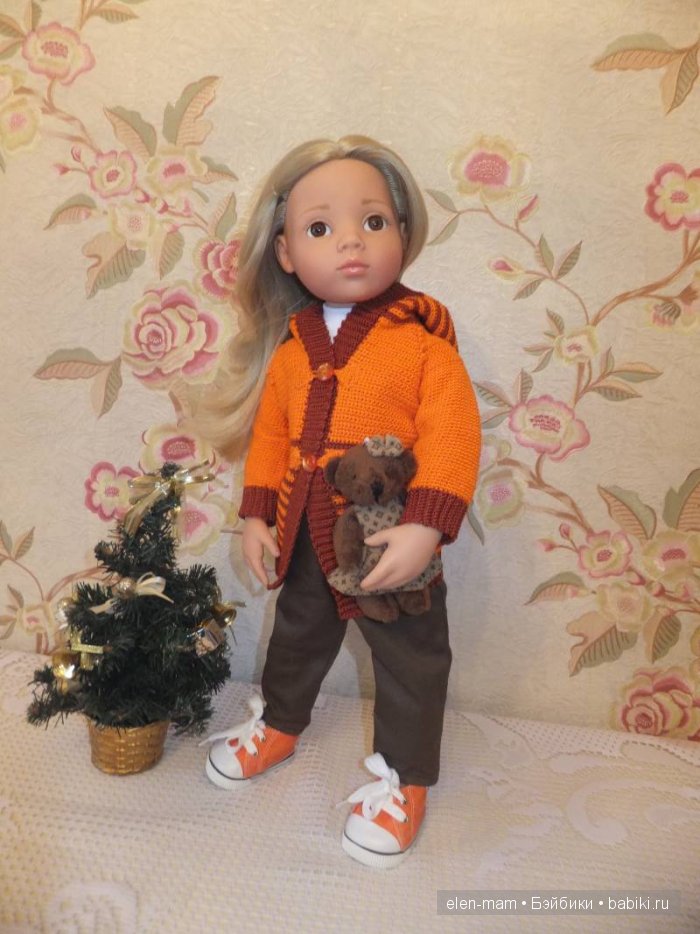 Оранжевый кардиган