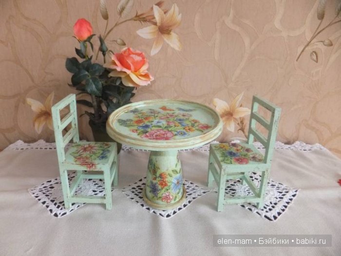 Январские рукоделки — Мебель для кукол и домиков: фото