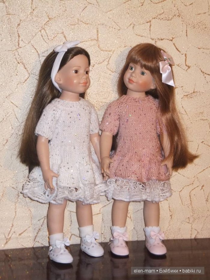 Мара и Алиса в вязанных платьях 3