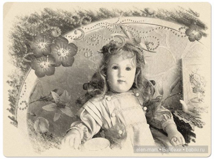 Рисунок чёрно-белый, портрет