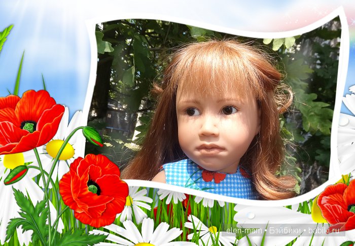 Портрет, маки