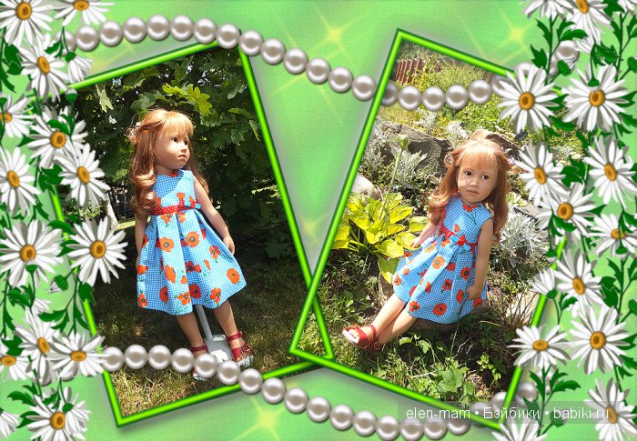 Двойная рамка, ромашки