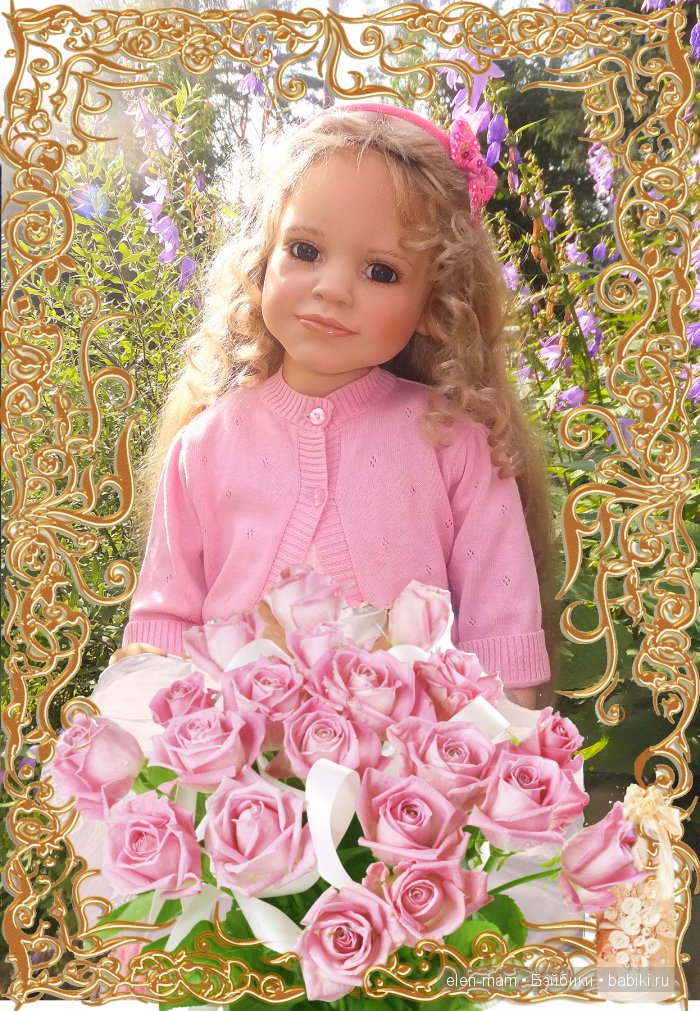 Рамка с букетом роз