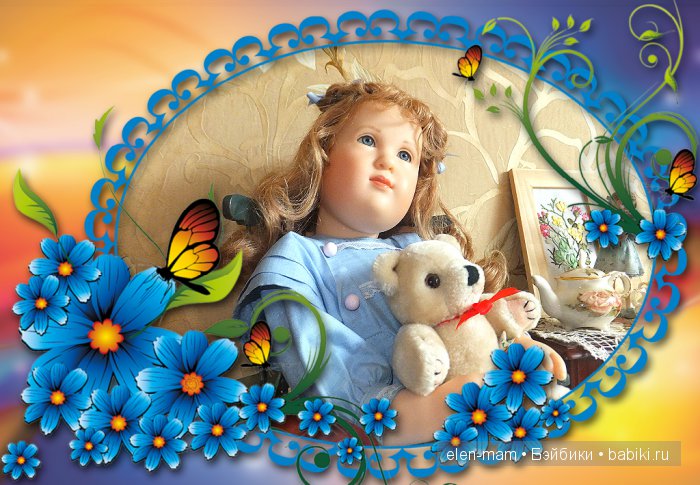 Рамка, Мона в голубом