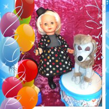 Эра - Восходящая Звезда Цирка и её очаровательные питомцы! Кукла ГДР