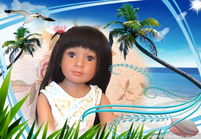 Пальмы, чайки