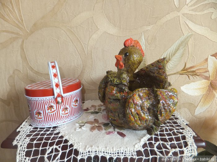 Курочка из папье-маше Курочка из папье-маше
