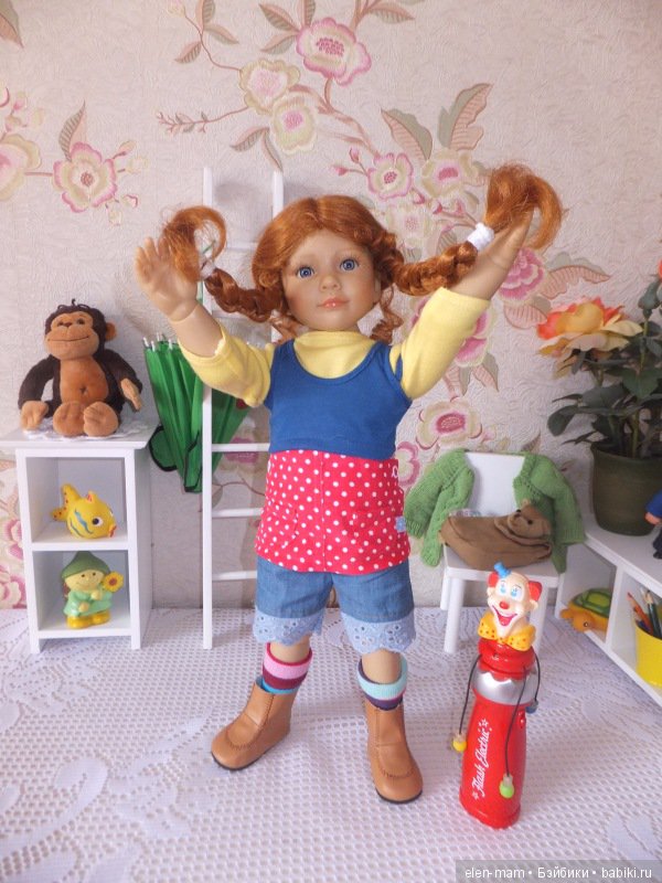 Пеппи, Пеппи, Пеппилотта! Пеппи Длинныйчулок! Кукла Kidz'n'Cats (фото 2)