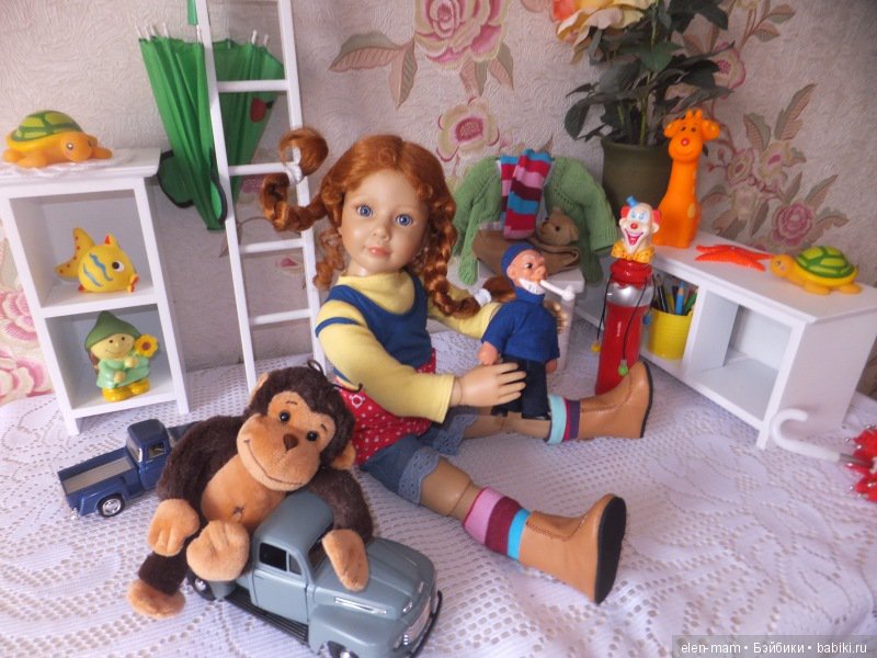 Пеппи, Пеппи, Пеппилотта! Пеппи Длинныйчулок! Кукла Kidz'n'Cats (фото 6)