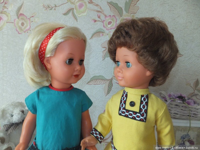 Две куклы ГДР, двойняшки
