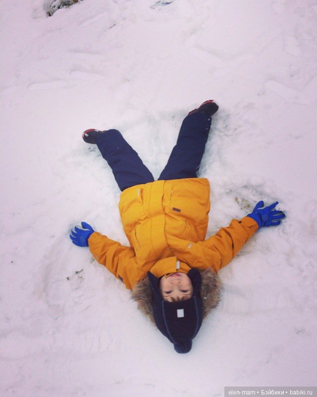 Лежит на снегу