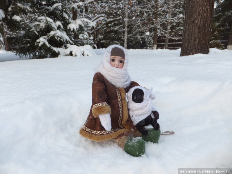 Мой Ангел Варенька и зимняя прогулка. Антикварная кукла Simon&Halbig