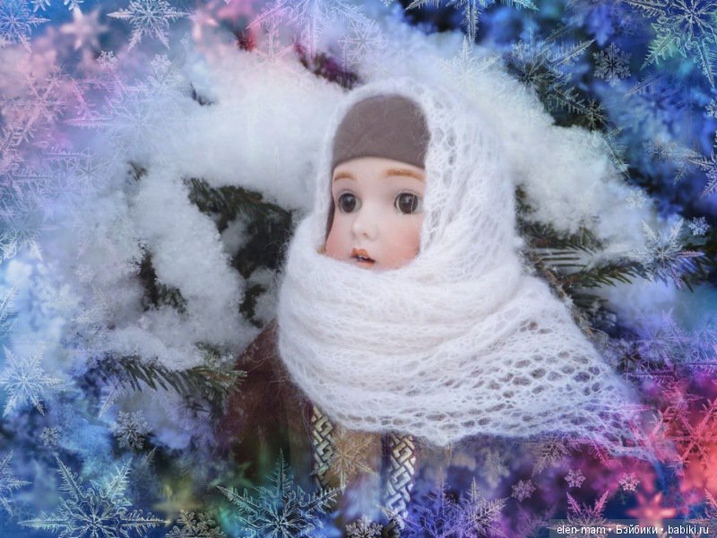 Мой Ангел Варенька и зимняя прогулка. Антикварная кукла Simon&Halbig