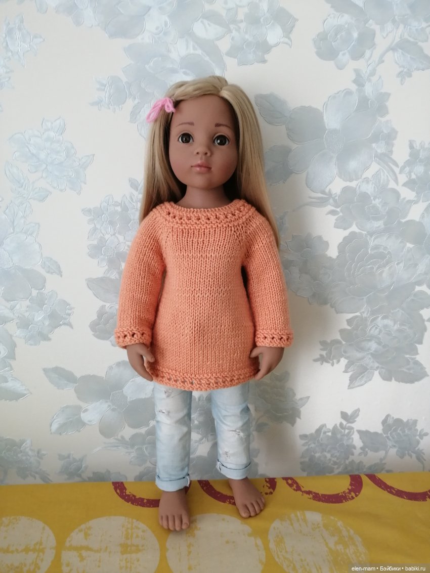 Персиковое платье