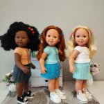 Вязаные комплекты для кукол Gotz, Vestida de Azul, Mariquita Perez