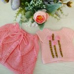 Вязанный комплект для кукол 45-50 см