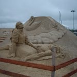 Скульптуры из песка на набережной Лапиенранты. Финляндия.