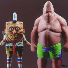 Реалистичные Спанч Боб и Патрик от автора Miguel Vasquez