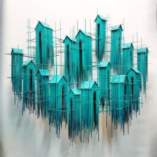 Архитектурные скульптуры из стальных стержней от Давида Морено (David Moreno)