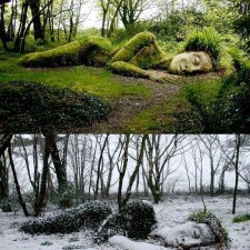 Скульптура девушки, которой меняется в зависимости от сезона ☝️