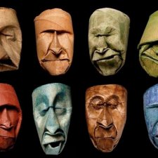 Картонные маски от  французского художника Джуниора Фрица Жакет (Junior Fritz Jacquet)