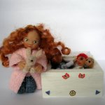 Мини кукла рыжик для кукольного дома