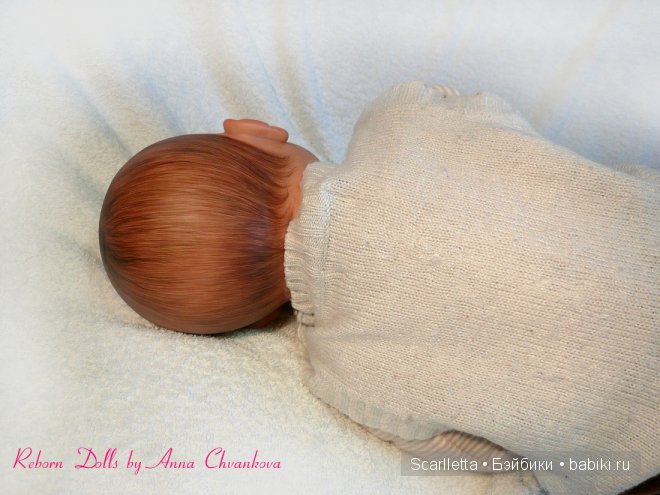 Вот мой мальчик реборн Оливер с росписными волосиками (фото 9)