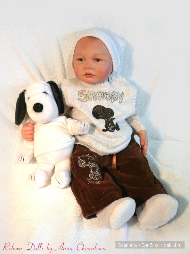 Вот мой мальчик реборн Оливер с росписными волосиками