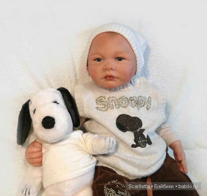 Вот мой мальчик реборн Оливер с росписными волосиками