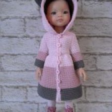 МК по вязанию пальто для кукол Paola Reina