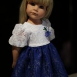 Сине-белое платьице для кукол Готц. Наряжаем наших красавиц